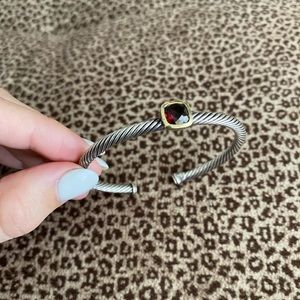DAVID YURMAN Cable bracelet Garnet w/ 18k gold